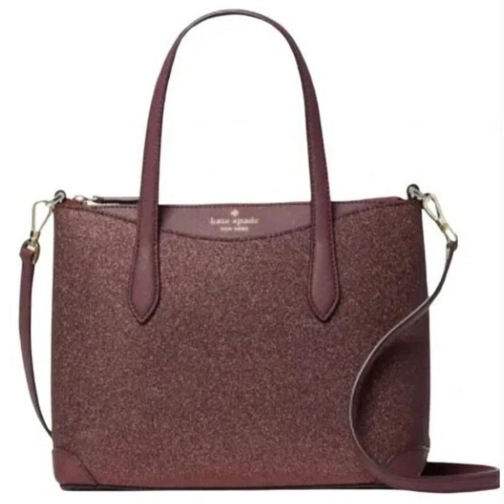 Like New Kate Spade Deep Nova Glitter Holiday Crossbody Bag Purse